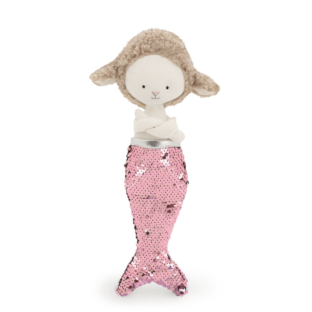 Plush toys, Zoe the Sheep: Yellow Dress (mermaid edition)