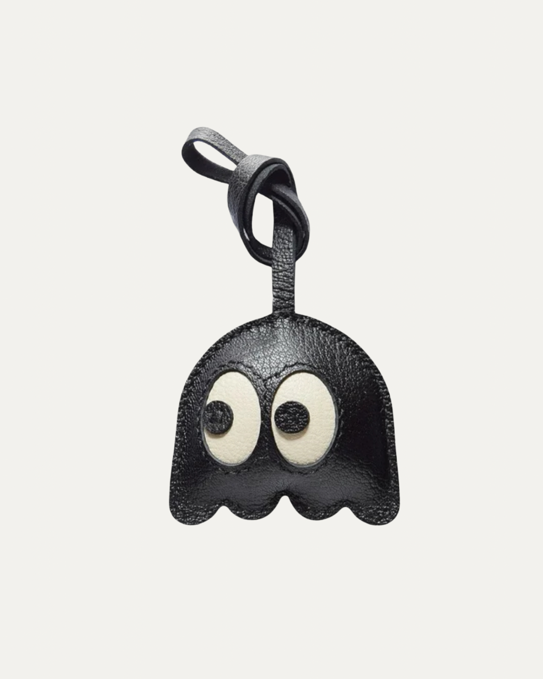 Ghost leather bag charm